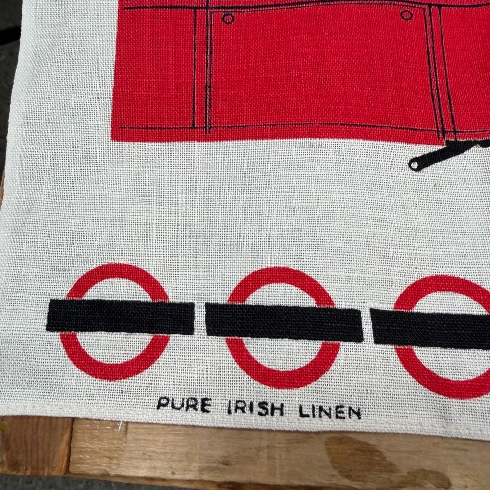 VTG Ulster Pure Irish‎ Linen London Routemaster Bus Tea Towel Design Centre